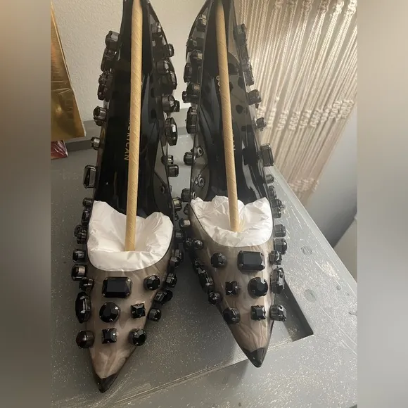 New Good American Diamonds Forever Heels