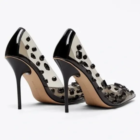 New Good American Diamonds Forever Heels