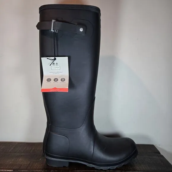 NEW Hunter Original Tall Rain Boots Insulated Womens Size 10 Waterproof Black