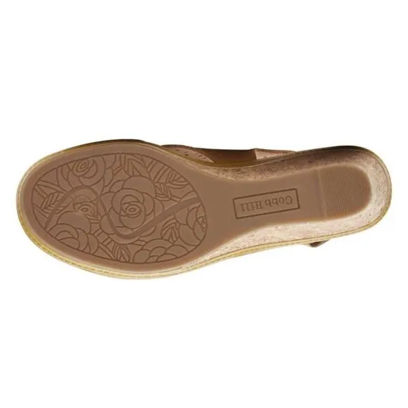 NEW IN BOX ROCKPORT COBB HILL JANNA SLINGBACK SANDAL SUNBEAM LEATHER SZ 9.5