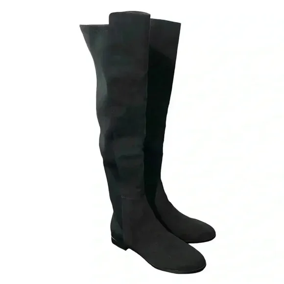 New J. Crew Over the Knee Boots Black Suede