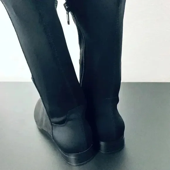 New J. Crew Over the Knee Boots Black Suede