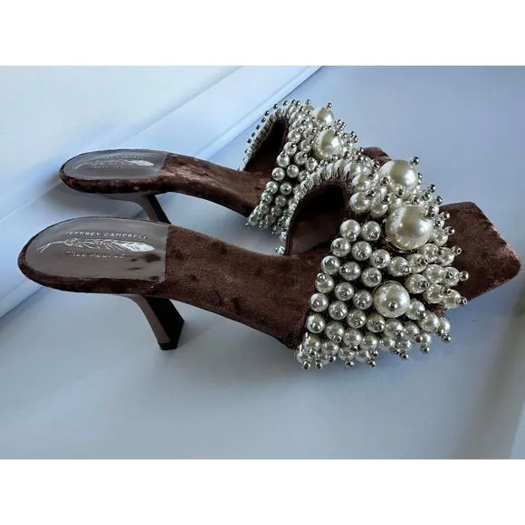 New Jeffrey Campbell Portia Pearl Heels Size 7.5