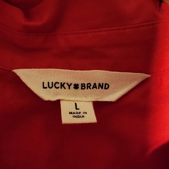 New Lucky Brand Capped Sleeve Midi Dress (L) - Breezy Cotton Comfort!