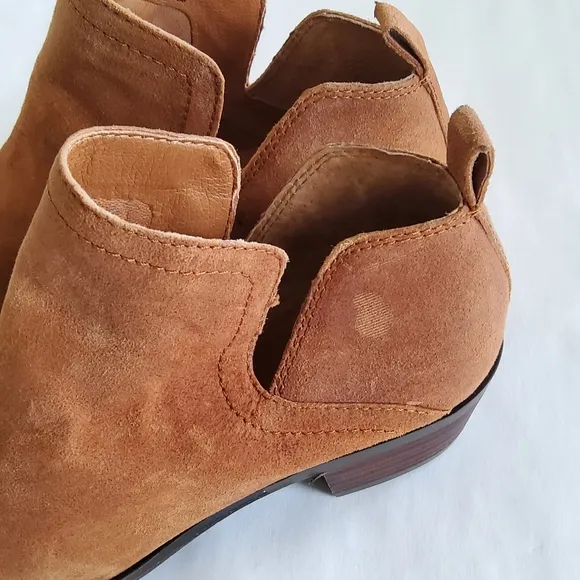 New Lucky Brand Women's Suede Leather Tan Ankle Boots Booties Size 8