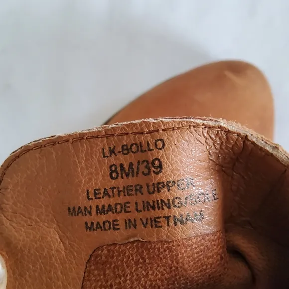 New Lucky Brand Women's Suede Leather Tan Ankle Boots Booties Size 8
