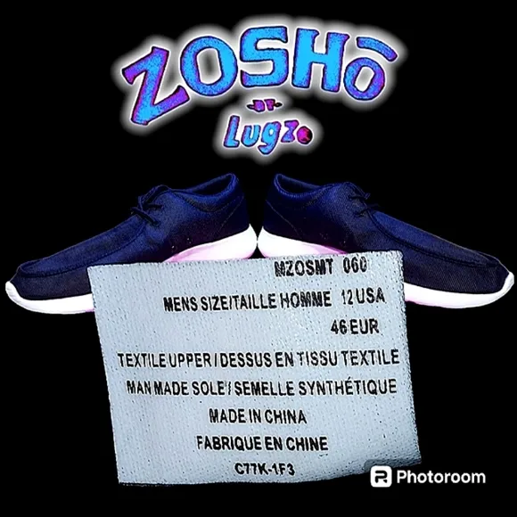 New Lugz Footwear Zosho Moccasin Sneakers | Men’s Black Size 12 | MZOSMT 060