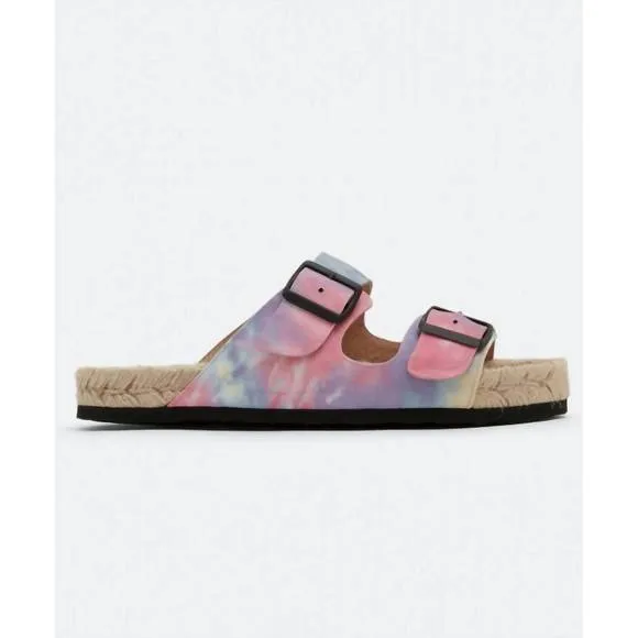 NEW MANEBI nordic sandals in multi tie dye