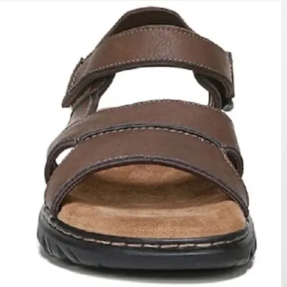 New Men Brown Fisherman Sandals Hiking Shoes Dr. Scholls Size 9
