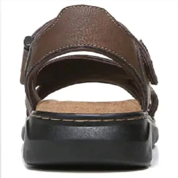New Men Brown Fisherman Sandals Hiking Shoes Dr. Scholls Size 9