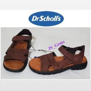 New Men Brown Fisherman Sandals Hiking Shoes Dr. Scholls Size 9