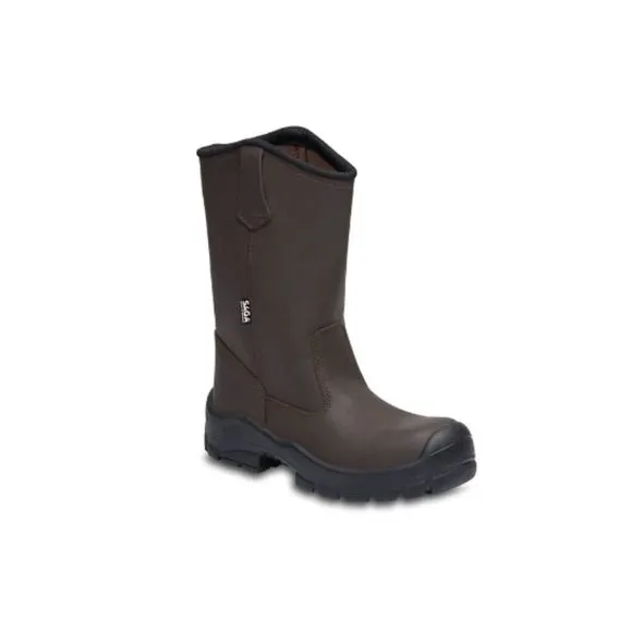 NEW MENS SAFETY WORK BOOTS- IMPACT &amp; SLIP RESISTANT, WATERPROOF | BROWN SIZE 10