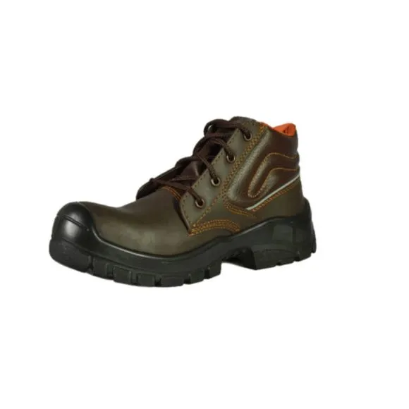 NEW MENS SAFETY WORK BOOTS- IMPACT &amp; SLIP RESISTANT, WATERPROOF | BROWN SIZE 9.5