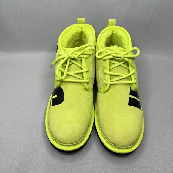 New Mens UGG Boots Sz 10 Neumel Chukka Key Lime Green Black Graphic Logo 1128215