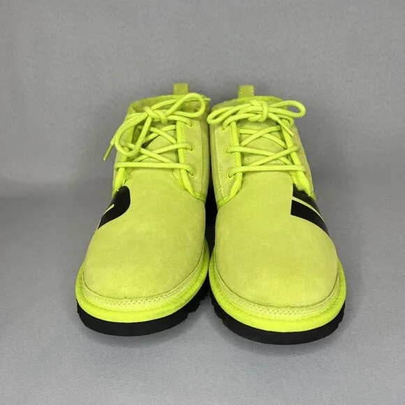 New Mens UGG Boots Sz 10 Neumel Chukka Key Lime Green Black Graphic Logo 1128215