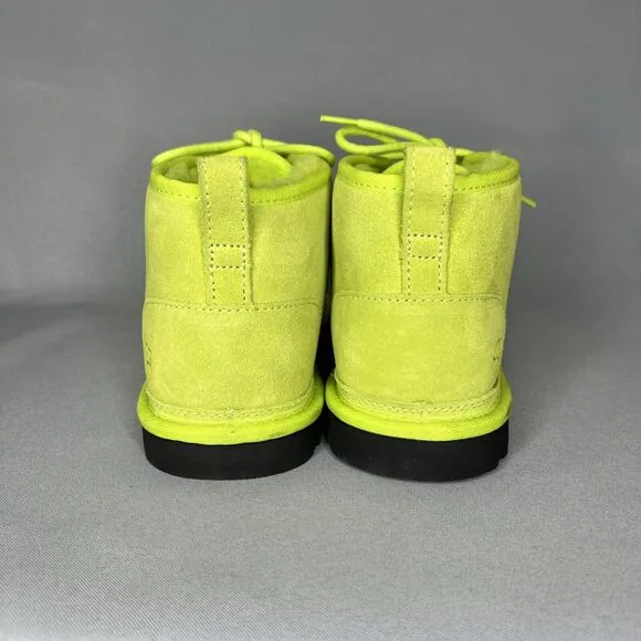New Mens UGG Boots Sz 10 Neumel Chukka Key Lime Green Black Graphic Logo 1128215