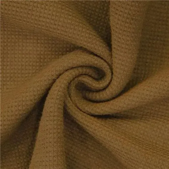 New Mens Waffle Knit Polo Shirts Short Sleeve Brown