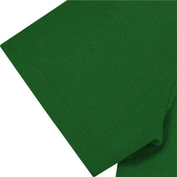 New 𝅺Mens Waffle Knit Polo Shirts Short Sleeve Green