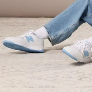 NEW New Balance men New Balance BB80 Lifestyle Shoes Leather in White / Blue 253