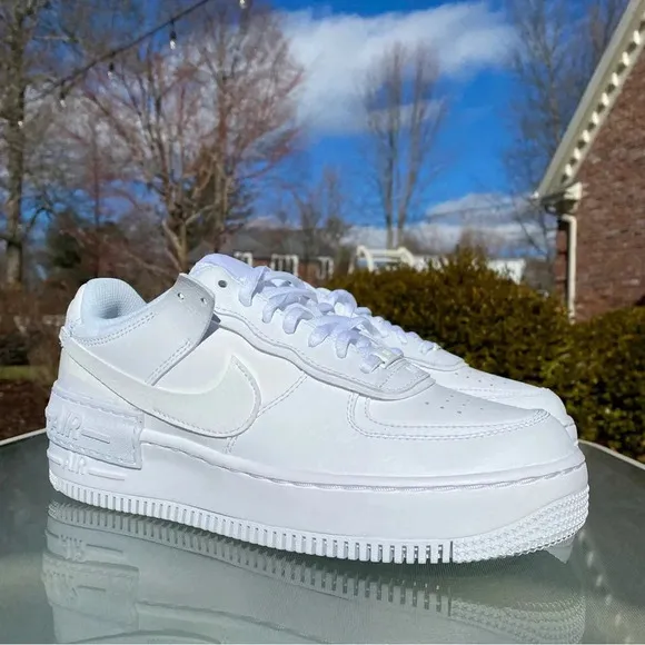 New Nike Air Force 1 Shadow Sneaker Platform Women's Shoes in White