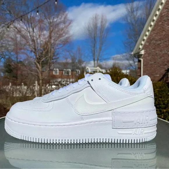 New Nike Air Force 1 Shadow Sneaker Platform Women's Shoes in White