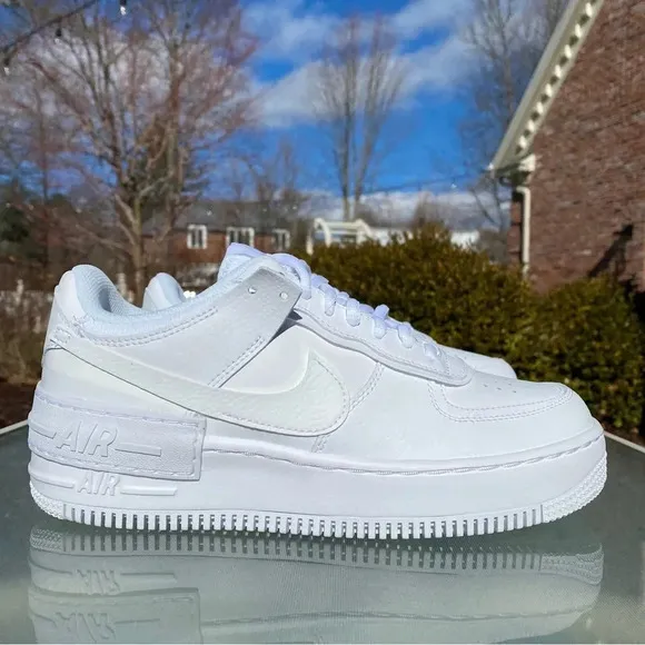 New Nike Air Force 1 Shadow Sneaker Platform Women's Shoes in White