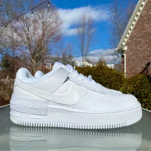 New Nike Air Force 1 Shadow Sneaker Platform Women's Shoes in White