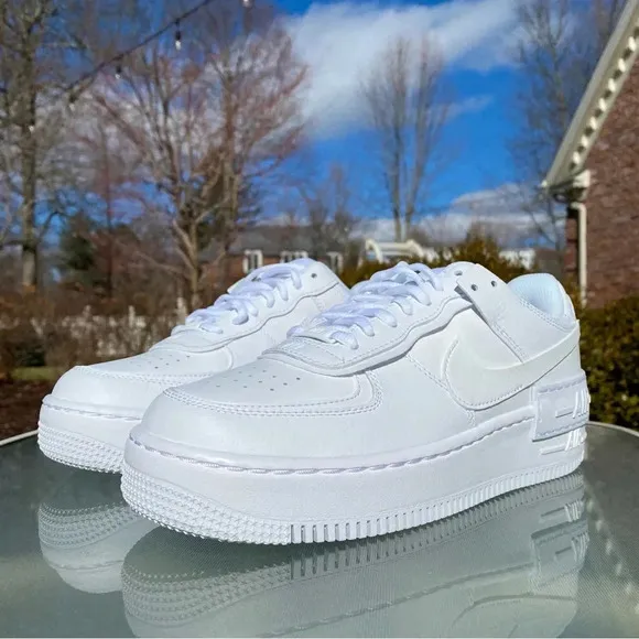 New Nike Air Force 1 Shadow Sneaker Platform Women's Shoes in White