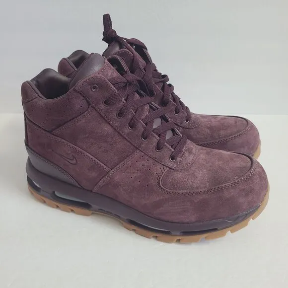 NEW Nike Air Max Goadome Suede Boots 865031-602 Size 12 Burgundy