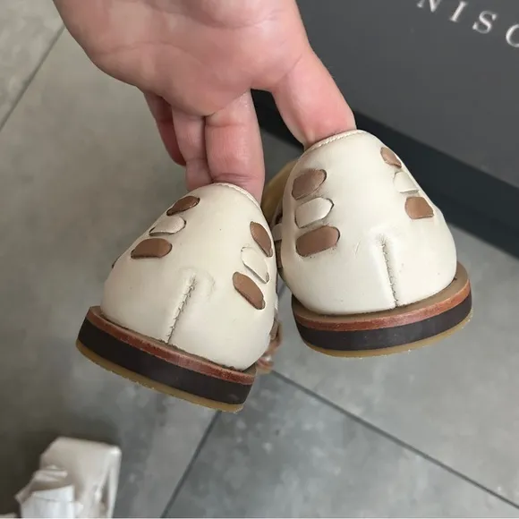 NEW Nisolo huarache bone multi leather sandals 7