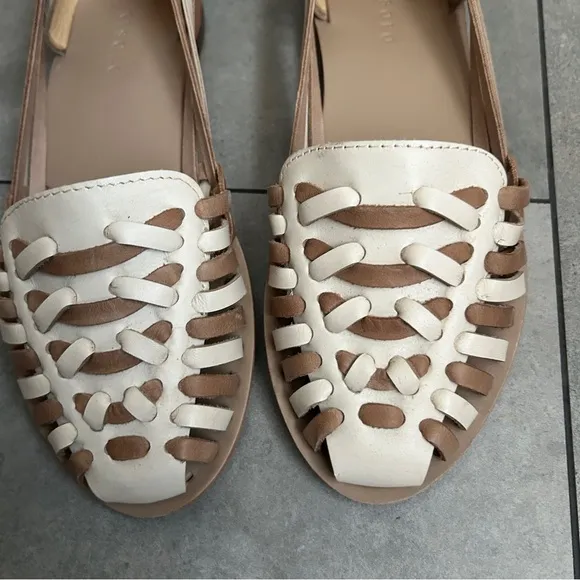 NEW Nisolo huarache bone multi leather sandals 7