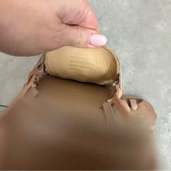 NEW Nisolo huarache tan multi leather slip on sandals 7