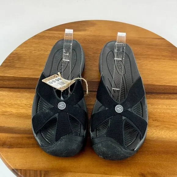 New NWT Womens Keen Bali Black Slip On‎ Comfort Hiking Shoes Sandals Size 9 M