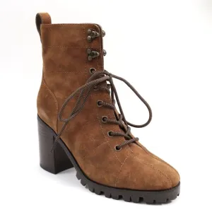 NEW PAIGE BROWN SUEDE ANKLE BOOTS