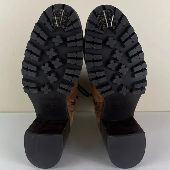 NEW PAIGE BROWN SUEDE ANKLE BOOTS