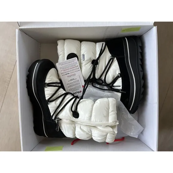 New Pajar CANADA Women Taya High Boot White Insulated Eu 36 Us 5.5 Leather / Nyl