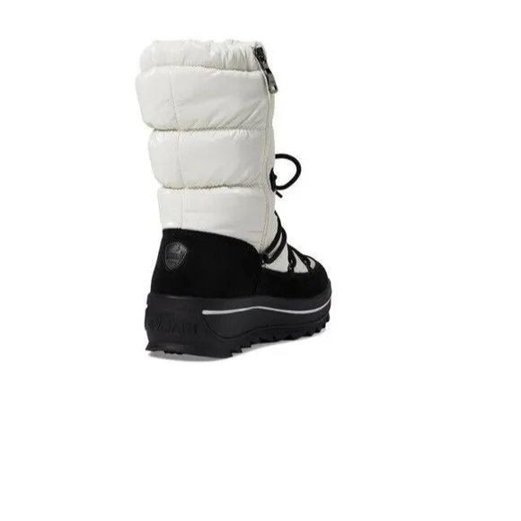 New Pajar CANADA Women Taya High Boot White Insulated Eu 36 Us 5.5 Leather / Nyl
