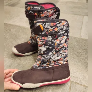 NEW PLAE Thandi Deep Space Purple Leather &amp; Neoprene Rain Boots Sz 4
