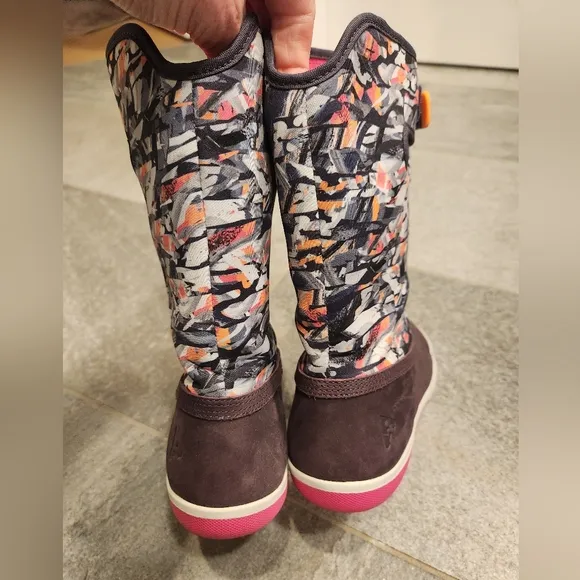 NEW PLAE Thandi Deep Space Purple Leather &amp; Neoprene Rain Boots Sz 4