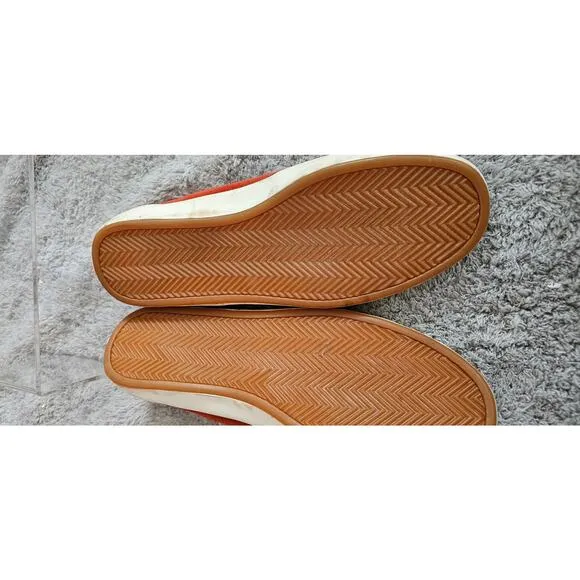 NEW Polo Ralph Lauren Elbert Leather Suede Slip On Shoes Men Sz 9.5D Dark Orange