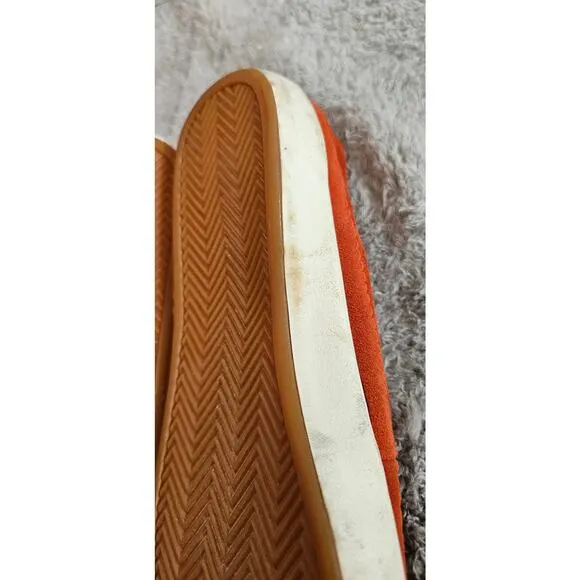 NEW Polo Ralph Lauren Elbert Leather Suede Slip On Shoes Men Sz 9.5D Dark Orange