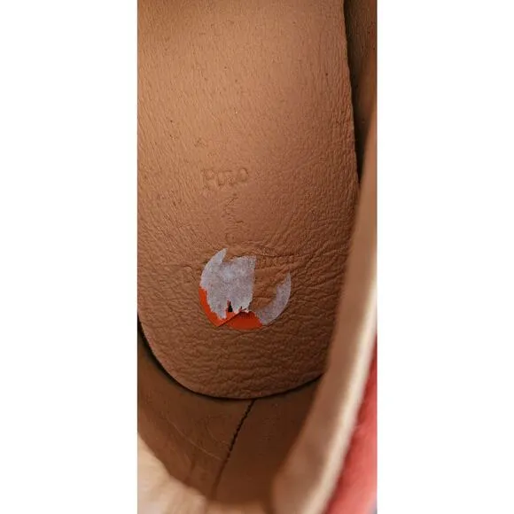 NEW Polo Ralph Lauren Elbert Leather Suede Slip On Shoes Men Sz 9.5D Dark Orange