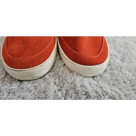 NEW Polo Ralph Lauren Elbert Leather Suede Slip On Shoes Men Sz 9.5D Dark Orange