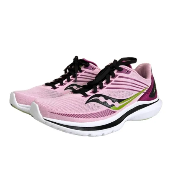 New SAUCONY Kinvara 12 Women's Size 10 Running Shoes Fairytale/Razzle S10619-30