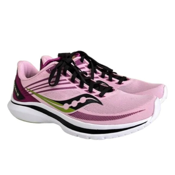 New SAUCONY Kinvara 12 Women's Size 10 Running Shoes Fairytale/Razzle S10619-30