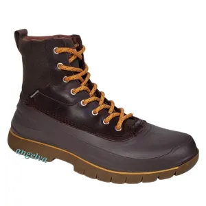 New Sperry cannon insulated duck winter boots brown lace up leather waterproof