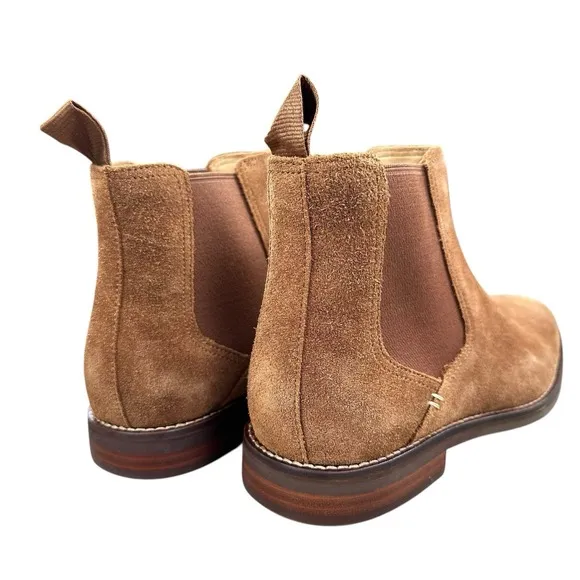 NEW Sperry Gold Cup Chelsea Exeter Boots Caramel Suede Leather Mens Size 9.5 M
