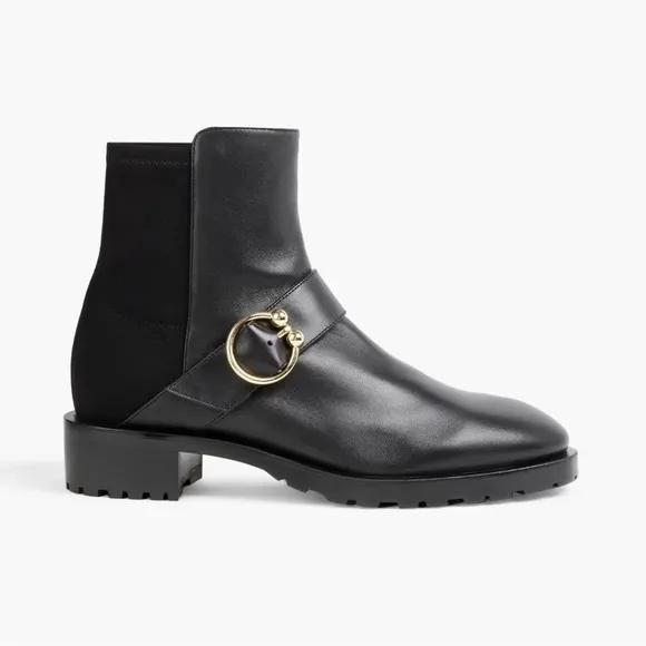 NEW STUART WEITZMAN Luxering Suede &amp; Neoprene Lug Sole Ankle Boots (Size 11