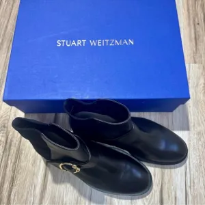 NEW STUART WEITZMAN Luxering Suede &amp; Neoprene Lug Sole Ankle Boots (Size 11