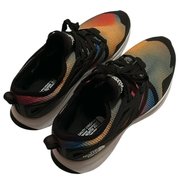 New! The North Face Super Sonic Blue Color Gradient Print Tnf Black Running Shoe